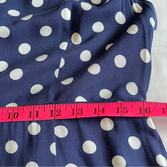 MINKPINK Women’s Blue with White Polka Dots Dress. Scalloped hem. 100% Viscose - Picture 9 of 14